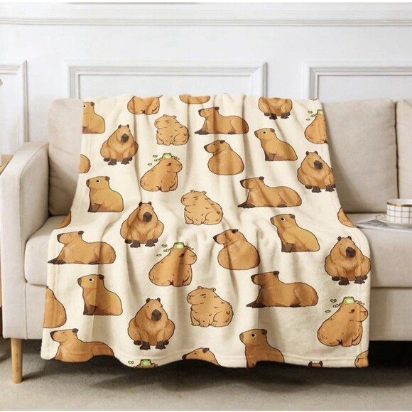 Other - Capybaras Blanket Gift for Girls Boys Kids-40x50 Inches Soft Flannel Blankets...